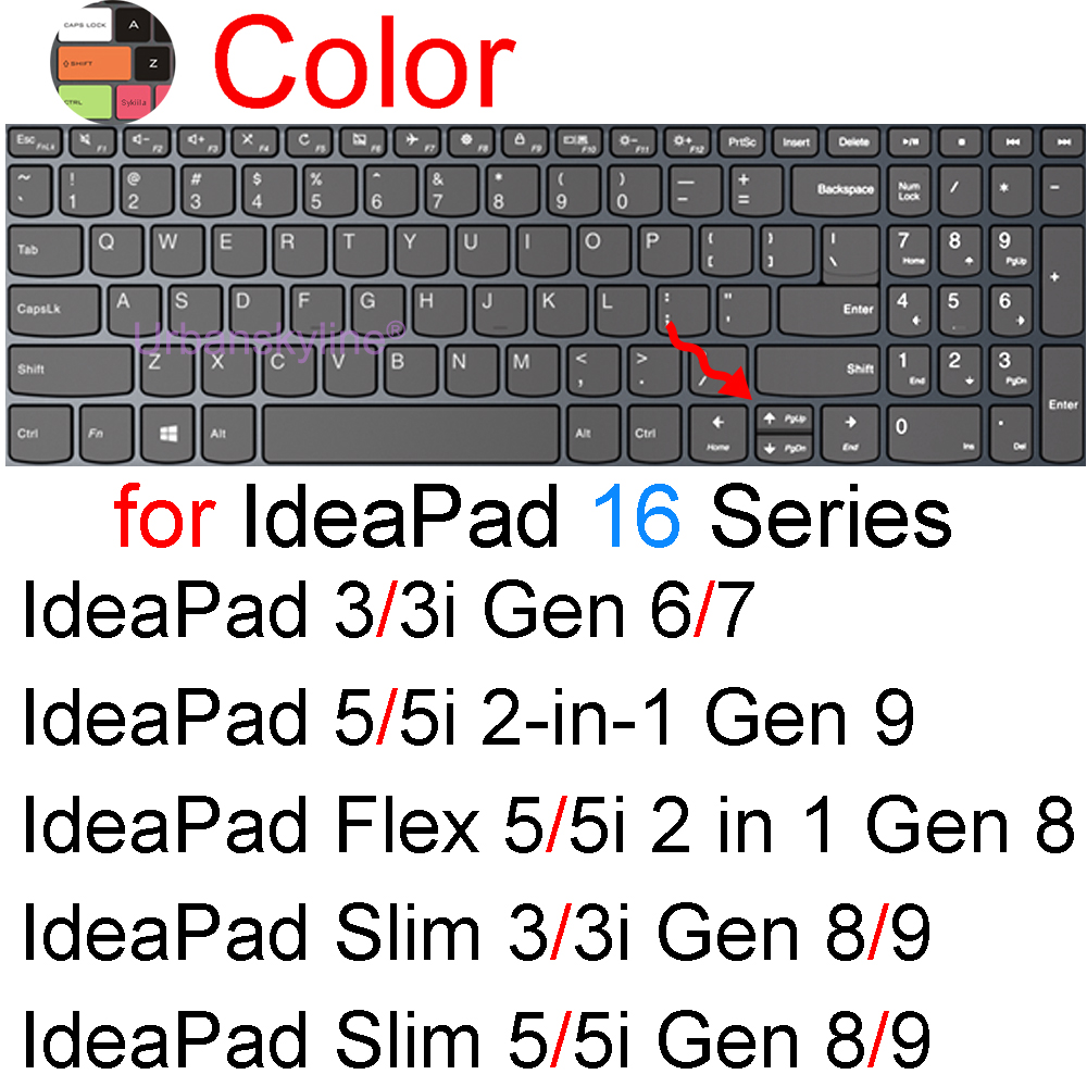 Tastaturabdeckung für Lenovo IdeaPad 3i schlank 3 Profi 5i biegen 5 1 1i Gen 9 8 7 6 14 15 15,6 16 17 Zoll Silikon-Schutzhülle: Silber