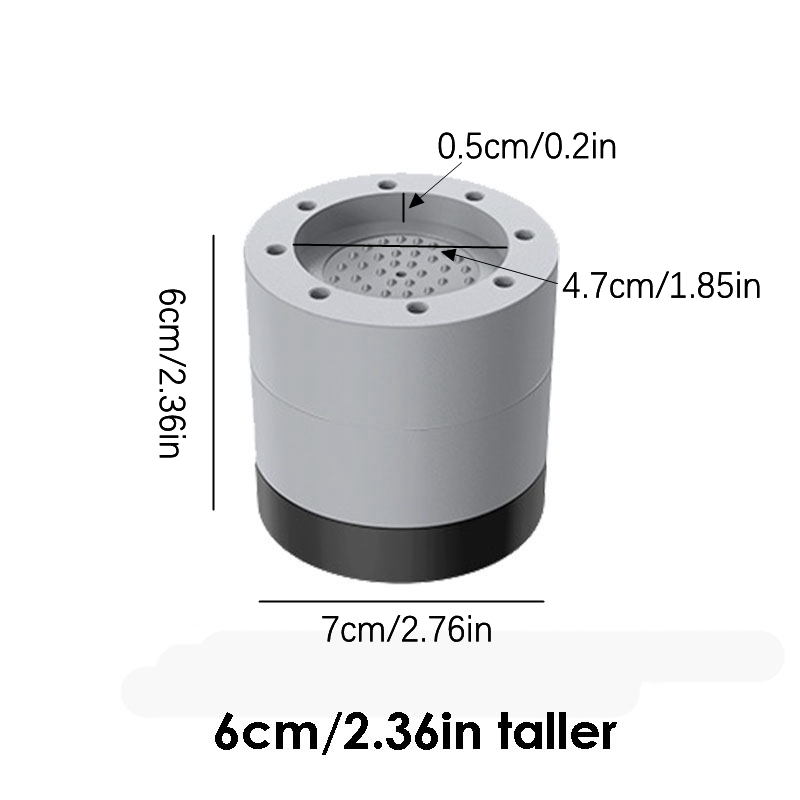 Universele antislipmat voor wasmachinebasis, schokabsorptie, tafelmeubilair, huishoudelijke apparaten, stille balans, 4 stuks: WHITE / 1 St