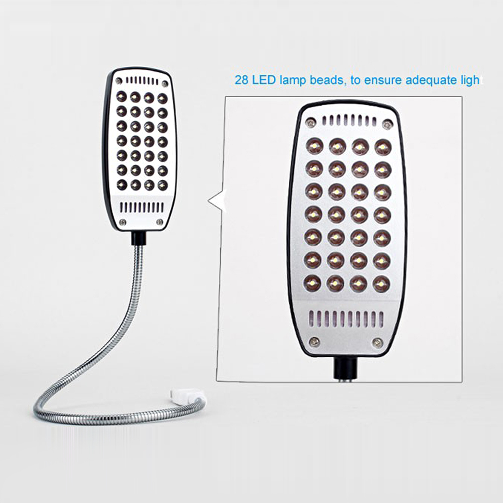 Double Pole LED Reading Light 4 LEDs Adjustable Goosenecks Clip On LED Lamp For Music Stand Book Reading And Piano Laptop Read