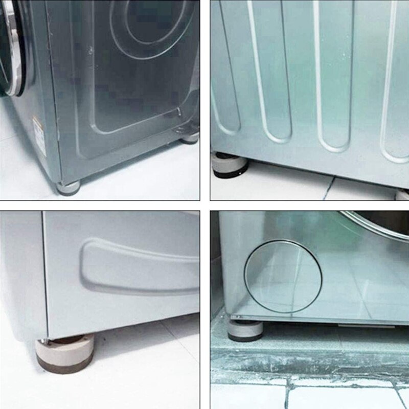 4PCS Foot Pads Washing Machine Anti Vibration Washer Feet Pad Anti Slip Rubber Foot Pad for Washing Machines and Dryers