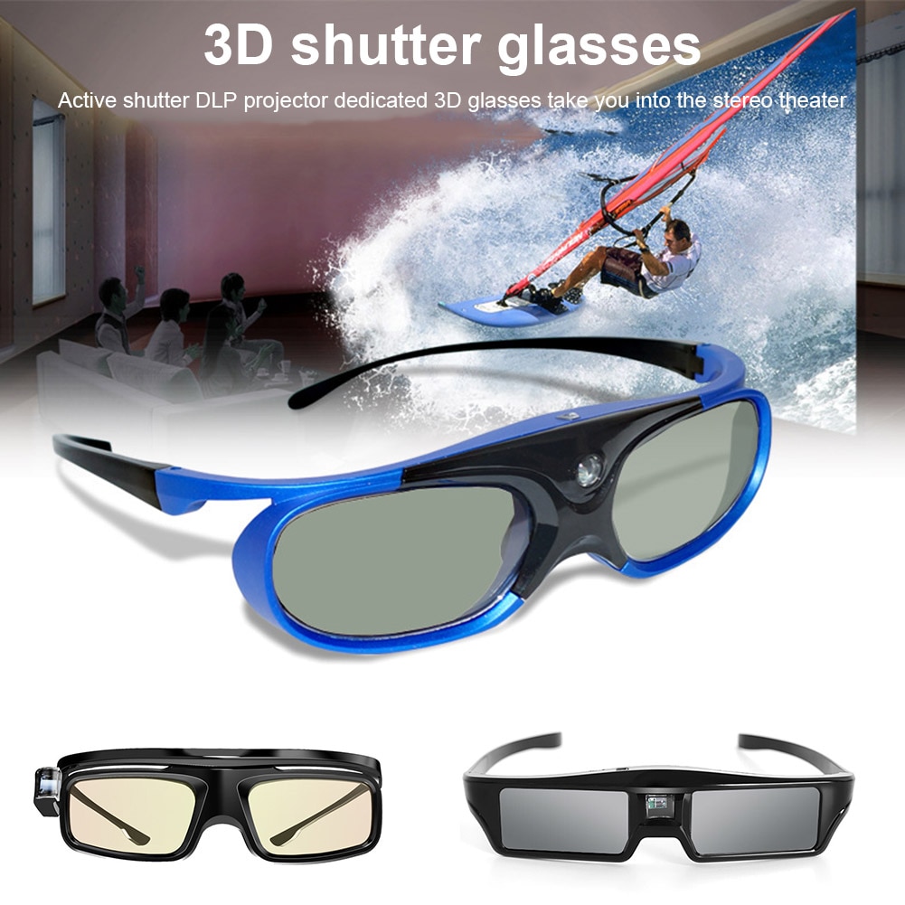 Lichtgewicht Active Shutter Oplaadbare 3D Bril Bril Voor Dlp Link Projector WIF66