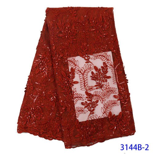 Gold French Lace Fabric Net Lace Fabric Sequin Fabric Embroidery Sequence Lace Fabric for Wedding KS3144B: Picture 2