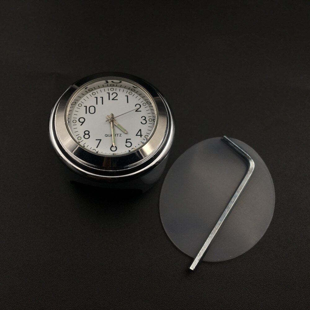 Motorcycle Motorbike Handlebar Mount Round Clock/Thermometer Universal: 3