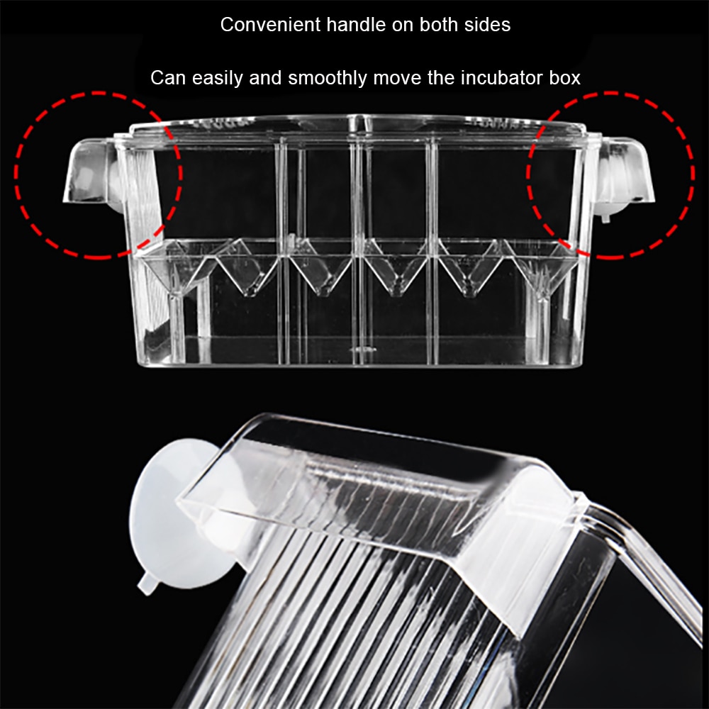 Fish Baby Tank Aquarium Breeding Fish Breeder Box Multiple Room Isolation Hatchery Incubator Mesh Juvenile Fish Protection