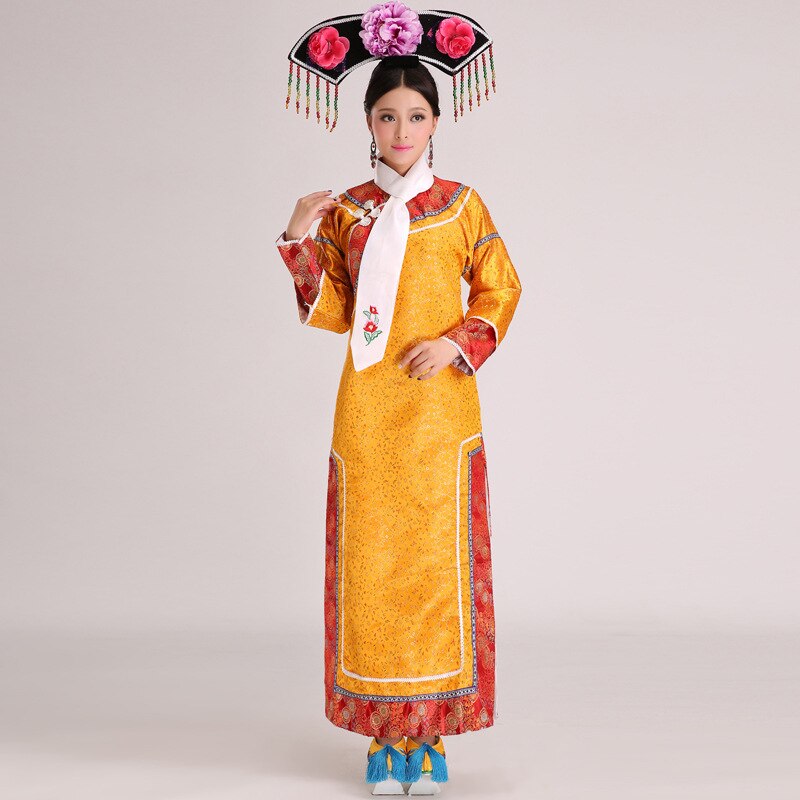Disfraz de princesa china con tocado, 5 colores, antiguo,