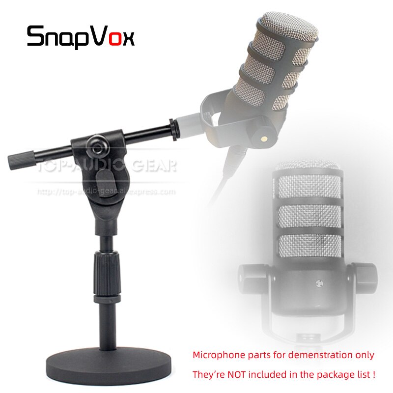 Adjustable Desktop Holder Desk Bracket For RODE PodMic Pod Mic Tabletop Boom Arm Rack Mount Microphone Stand Round Plate Base