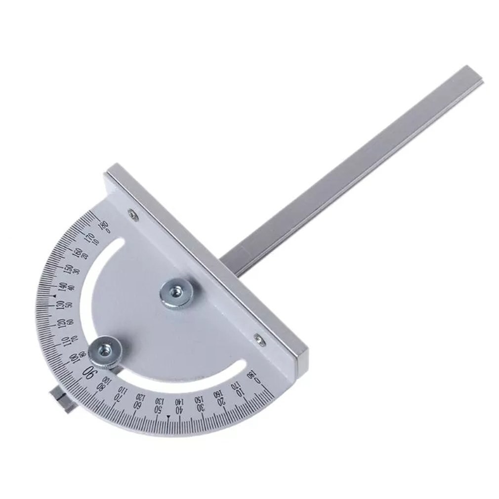 T-Slot Angle Ruler 180 ° Adjustable Protractor Multifunction Stainless Steel Roundhead Angle Ruler Mathematics Measuring Tools
