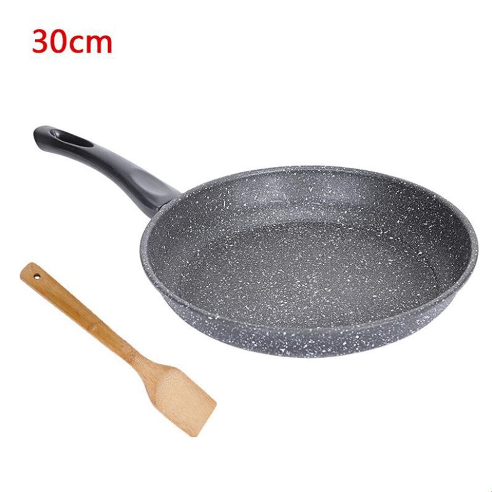 Wok gryde non-stick gryde med låg stegepande hjem haven induktion komfur gaskomfur pandekage pan bøf wok pan brød: 30cm pande og skovl