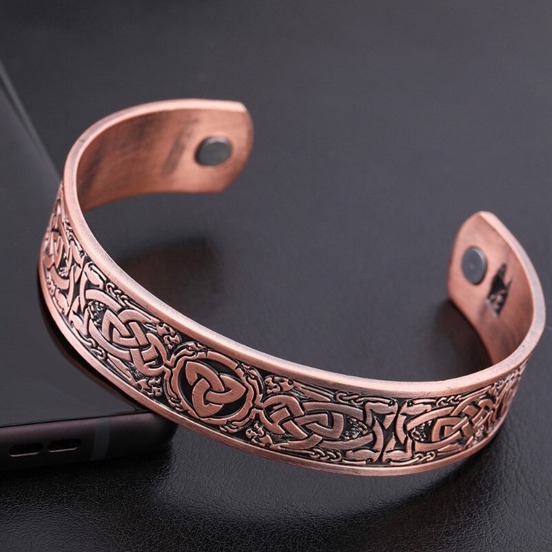 Mode Glamour Mannen Viking Manchet Armband Antiek Zilver Nordic Stijl Mannen Vintage Sieraden