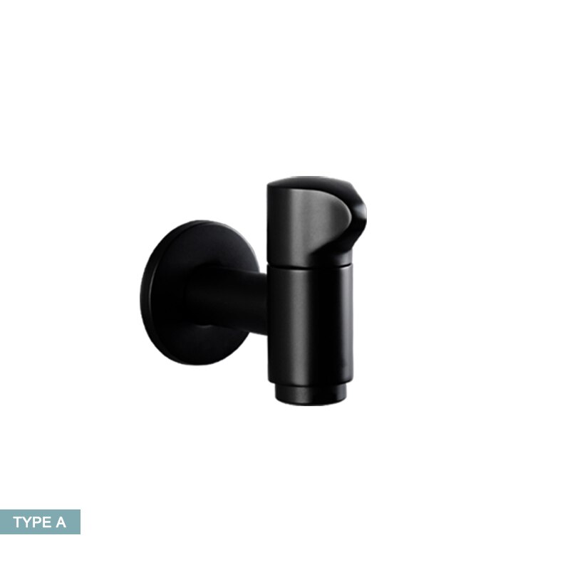 Matte Black Wall Mounted Brass Wasmachine Tap Tuin Outdoor Mop Pool Tap Wc Hoek Badkamer Water Kraan Bibcock: Type A