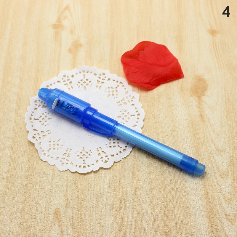 1/3pcs 2 In 1 Magic Luminous Light Pen UV Writing Invisible Ink Pen: A4