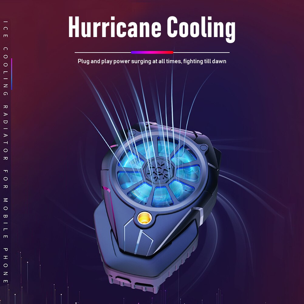 Mobile Phone Cooling Fan 3 Speed Radiator Gamepad Portable Cooler Heat Sink