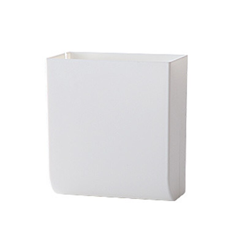 Wall Mounted Storage Organizer Storage Box Remote Control Case About Air Conditioner TV Mobile Phone Plug Holder Stand Rack: White