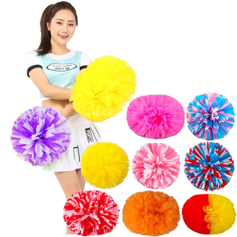 4pcs Poms Cheer Cheering Squad Reusable Cheer Poms Fun Cheer Props Spirited Props for School Competition