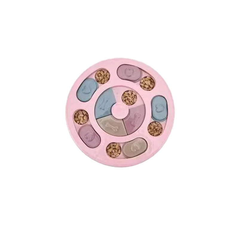 Jouets Puzzle pour chiens, mangeoire lente interactive, augmentation des chiots, distributeur de nourriture IQ, manger lentement, bol antidérapant, jeu d'entraînement pour animaux de compagnie, chat et chiens: WHITE