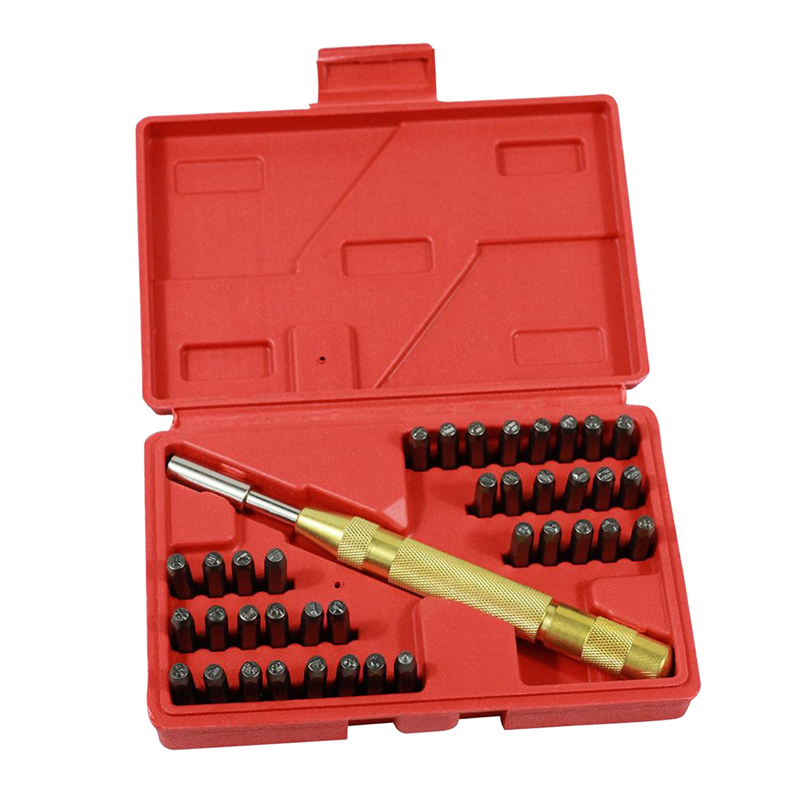 38pcs/set Letter and Number Stamp Set Multi-functional for Plastics Leather Mark Tool Set