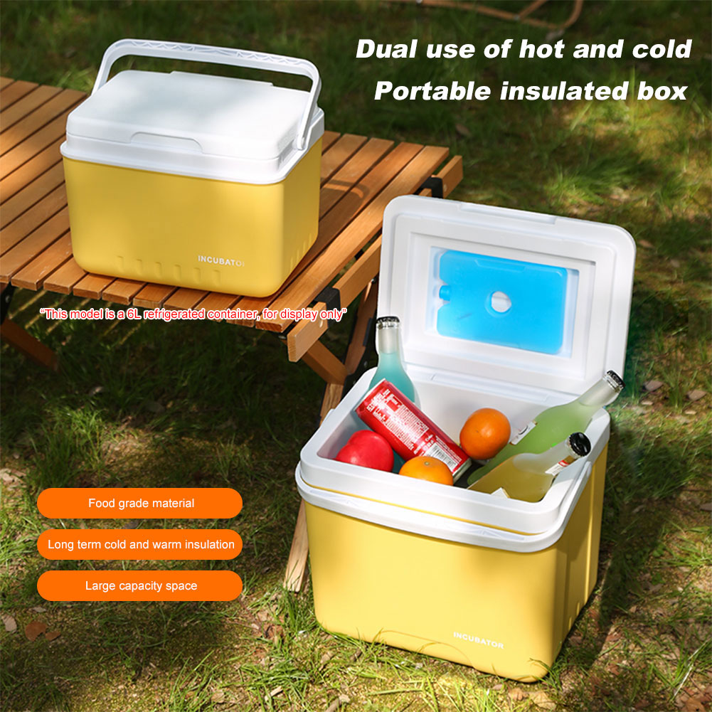 15L Insulated Ice Chest Portable Ice Bucket Outdoor Hard Cooler for Camping Picnic Beach Drink Beverage Fishing