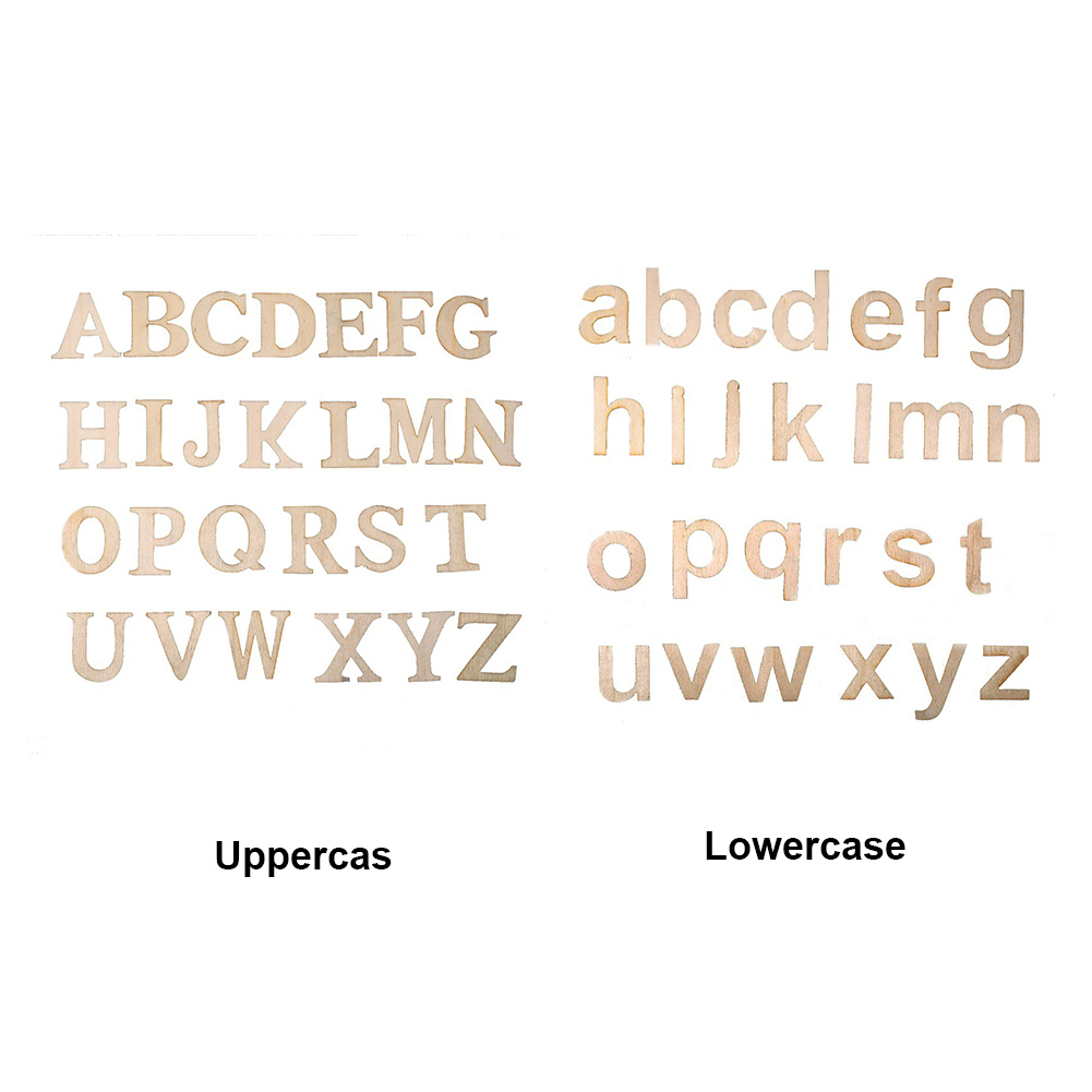 52pcs/set Mixed Arts Crafts Scrapbooking Decoration Numbers Wooden Letters Home DIY Alphabet Patchwork Word Handmade Educational