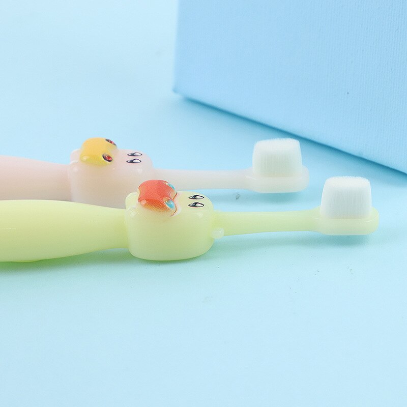 Børns hår tandbørste 1-8 spædbørn tandbørste tegneserie flodhest blød børste fin børste filamenter pleje af unge tænder