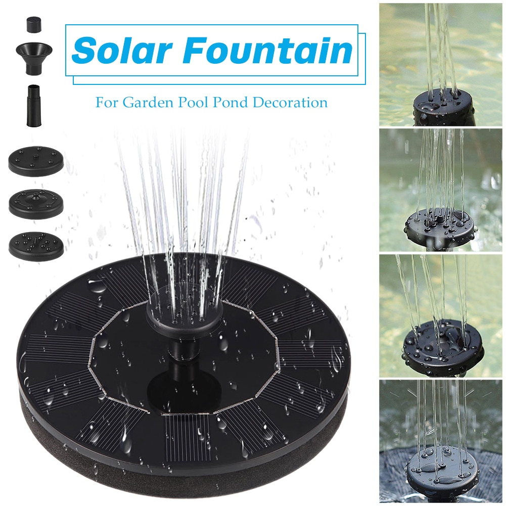 Mini sol fontän sol vatten fontän trädgård pool damm utomhus solpanel trädgård dekoration i lager