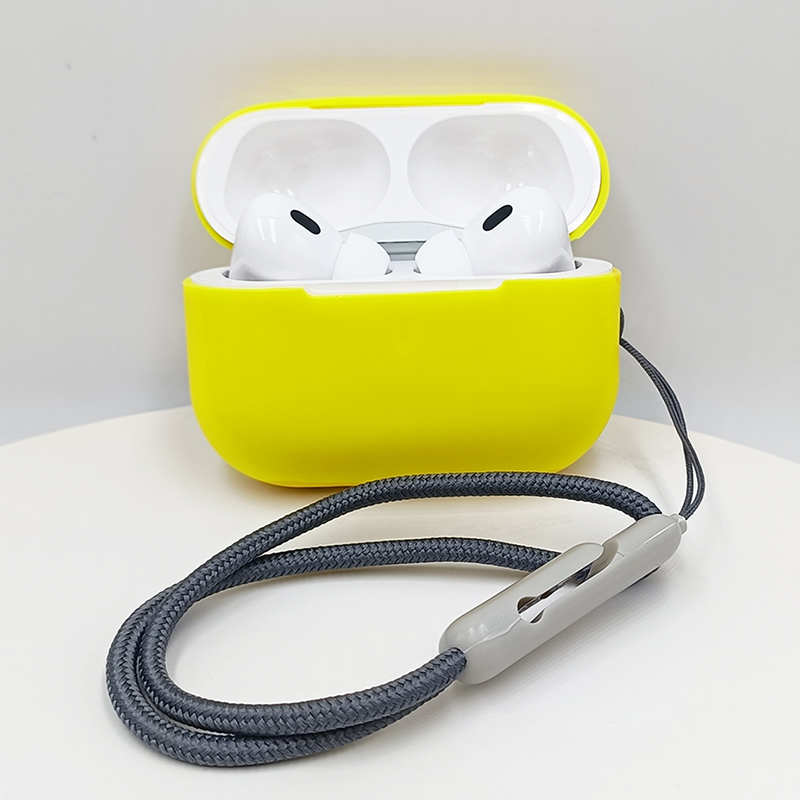 Estuche para Apple Airpods Pro 2 (solo estuche, no incluye auriculares), accesorios para Airpods Pro 2, estuche de silicona para Apple AirPod Pro 2, estuche protector suave para Airpods Pro2: YELLOW