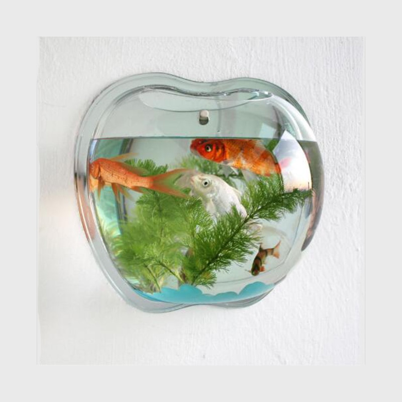 Acrylic Fish Bowl Wall Mount Fish Tank Aquarium Tank Aquatic Planting Cylinder Cup Crystal Fish Pot Aquaculture Cup