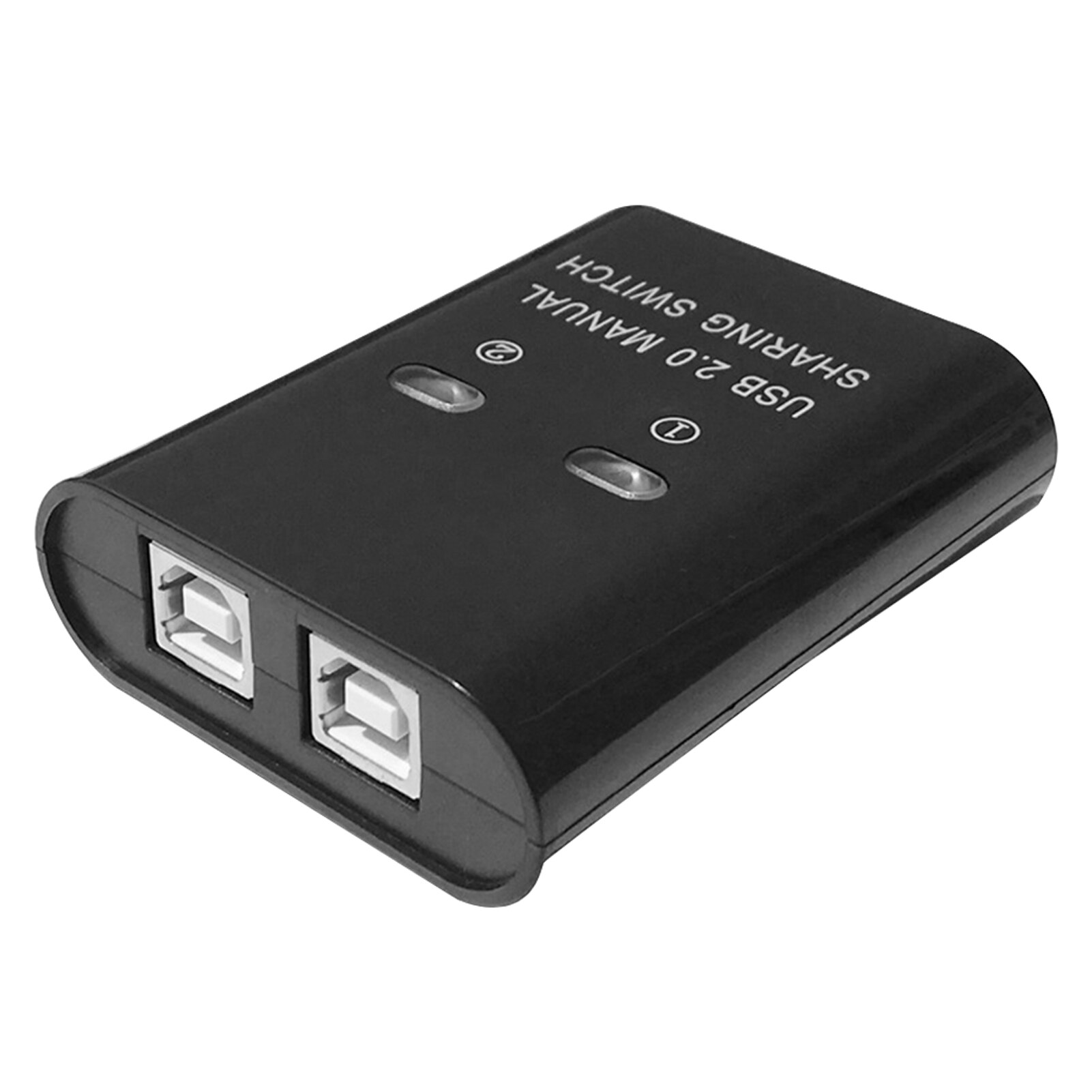 2In1 Out Usb Printer Hub Handleiding Lange Afstand 2 Port Home Office Compact Elektronische Knop Plug En Play Splitter Converter: Black