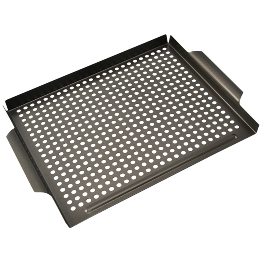 Grill Basket Nonstick Grill Topper with Holes BBQ Grill Tray Pans for Outdoor GrillWok Grill Cookware Grill Accessories Barbecue
