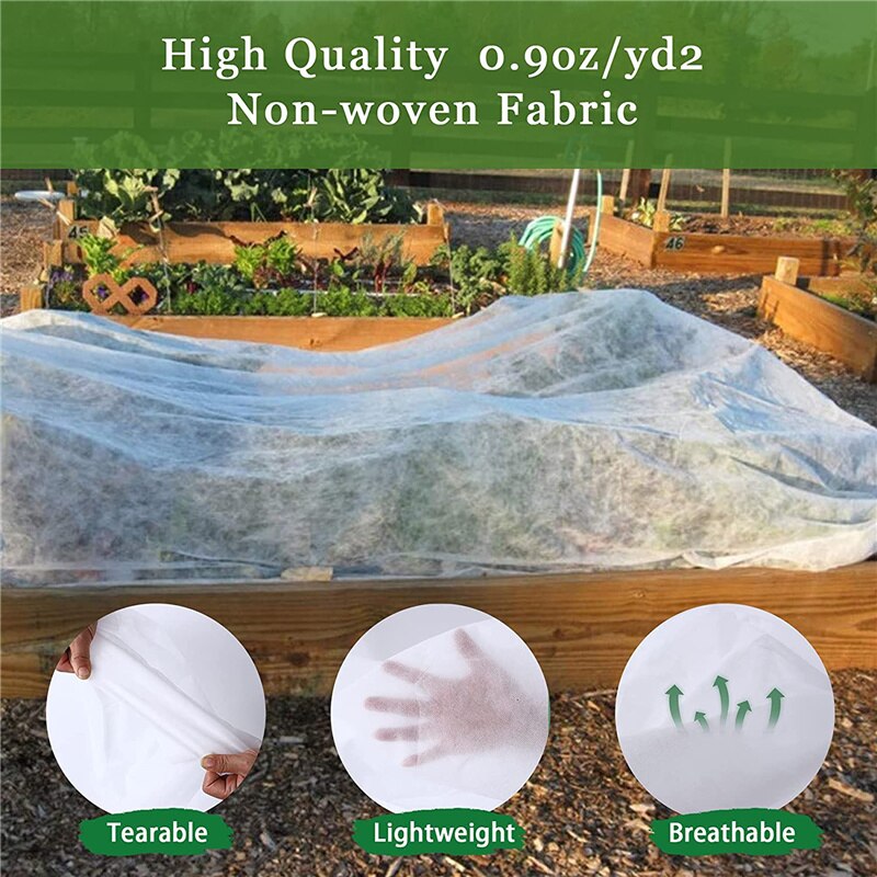 Manta protectora anticongelante para plantas de invierno, cubierta de película protectora de 1,5x10m, manta de tela para proteger árboles frutales en maceta