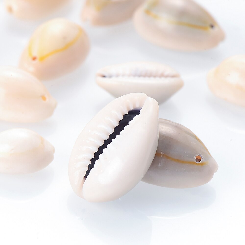 iYOE 50pcs 16-23mm Natural Shell Beads Loose Spacer Seashell Charms For Making DIY Bracelet Necklace Pendant Handmade Jewelry