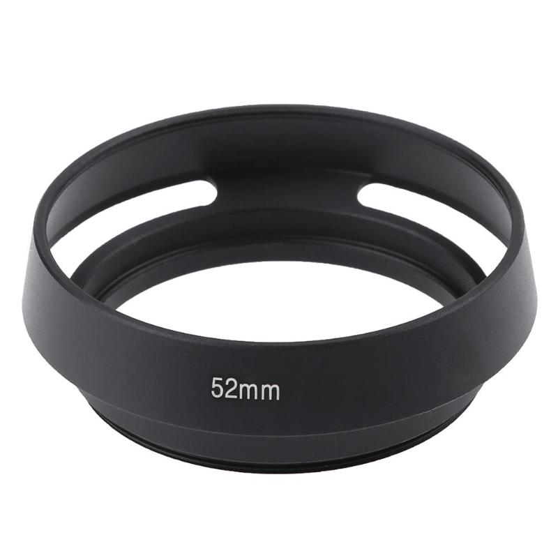 49 Mm 55 Mm 58 Mm 57 Mm Black Metal Vented Gebogen Zonnekap Dslr Camera Mount Voor Leica Canon nikon Lens Adapter