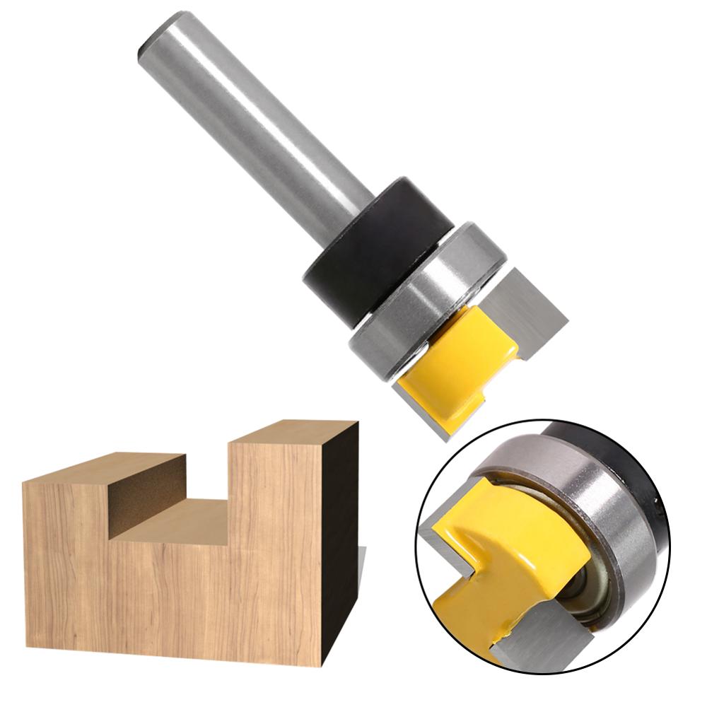 1pc 8mm Shank Hinge Mortise/Template Router Bit - 3/4"W X 5/16"H - Tenon Cutter For Woodworking Tools