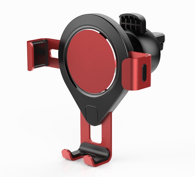spécial voiture utiliser Support de téléphone Mobile en métal Support universel adaptateur prise d'air gravité combiné Support: Red