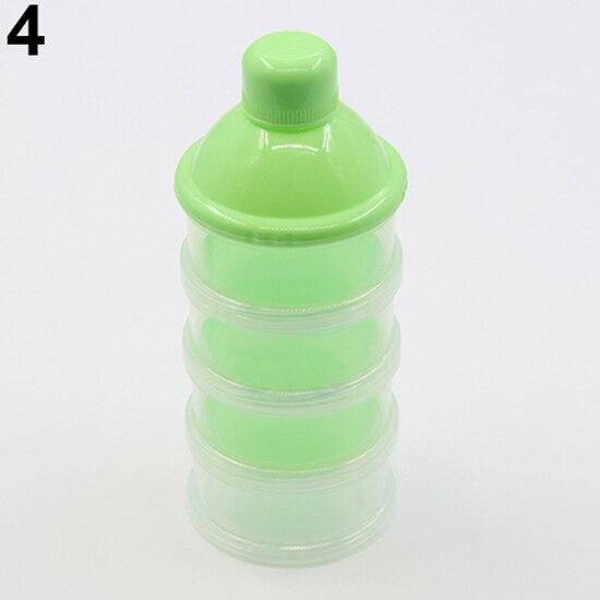 3 stk babyformel mælkeopbevaring spædbarn bærbar mælkepulver formel dispenser madbeholder børn madopbevaring snackboks: Grøn d