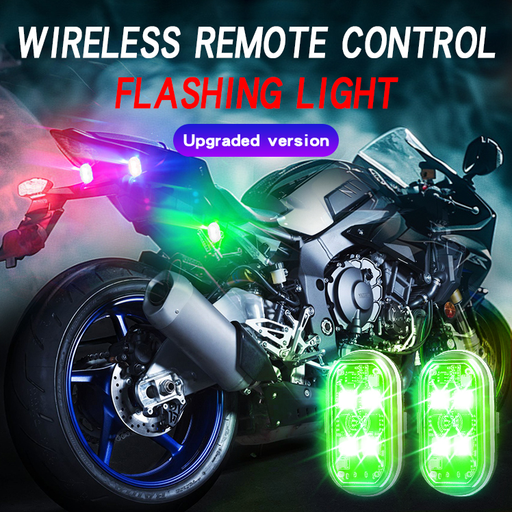 Luces estroboscópicas Led universales para aviones, luz de advertencia anticolisión para motocicleta, recargable por USB, Control remoto inalámbrico de 8 colores