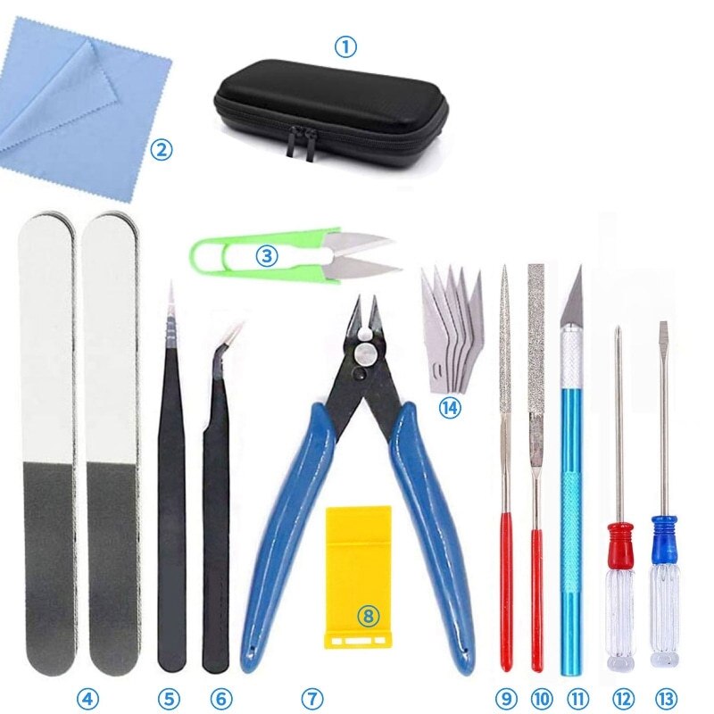 15 Pcs Model Gereedschap Kit Gundam Modeler Basic Gereedschap Hobby Building Tools Kit Voor Gebouwen Cars Vliegtuigen Model Monteren