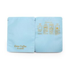 100 stk dryp kaffe emballagepose aluminiumsfolie kompositlag miljøvenligt materiale god kaffepose: Blå