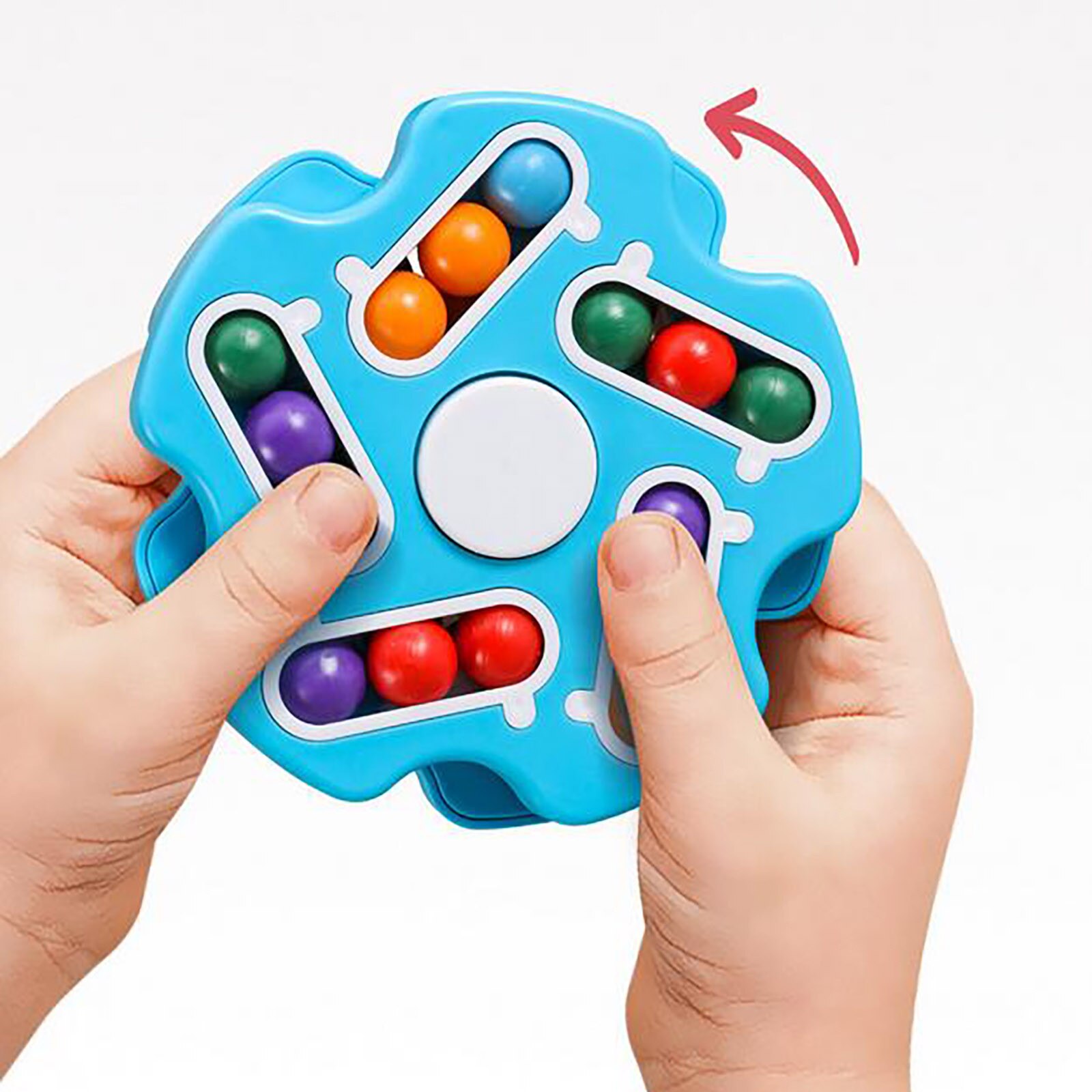 Rotating Magic Toy, Double-Sided Playable Circular Rotating Small Beads Kids Stress Relief Toy Funny Educational Game: A