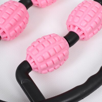 Been Spier 4 Wielen Lichaam Vormgeven Roller Ring Klem Been/Taille Stok Schuim As Roller Spier Relaxer Hand Roller lean Massage