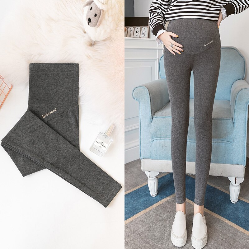 Pantalones de talla grande para Mujer Embarazada, Ropa de embarazo, pantalones de cintura ajustable, mallas elásticas delgadas suaves, premamá