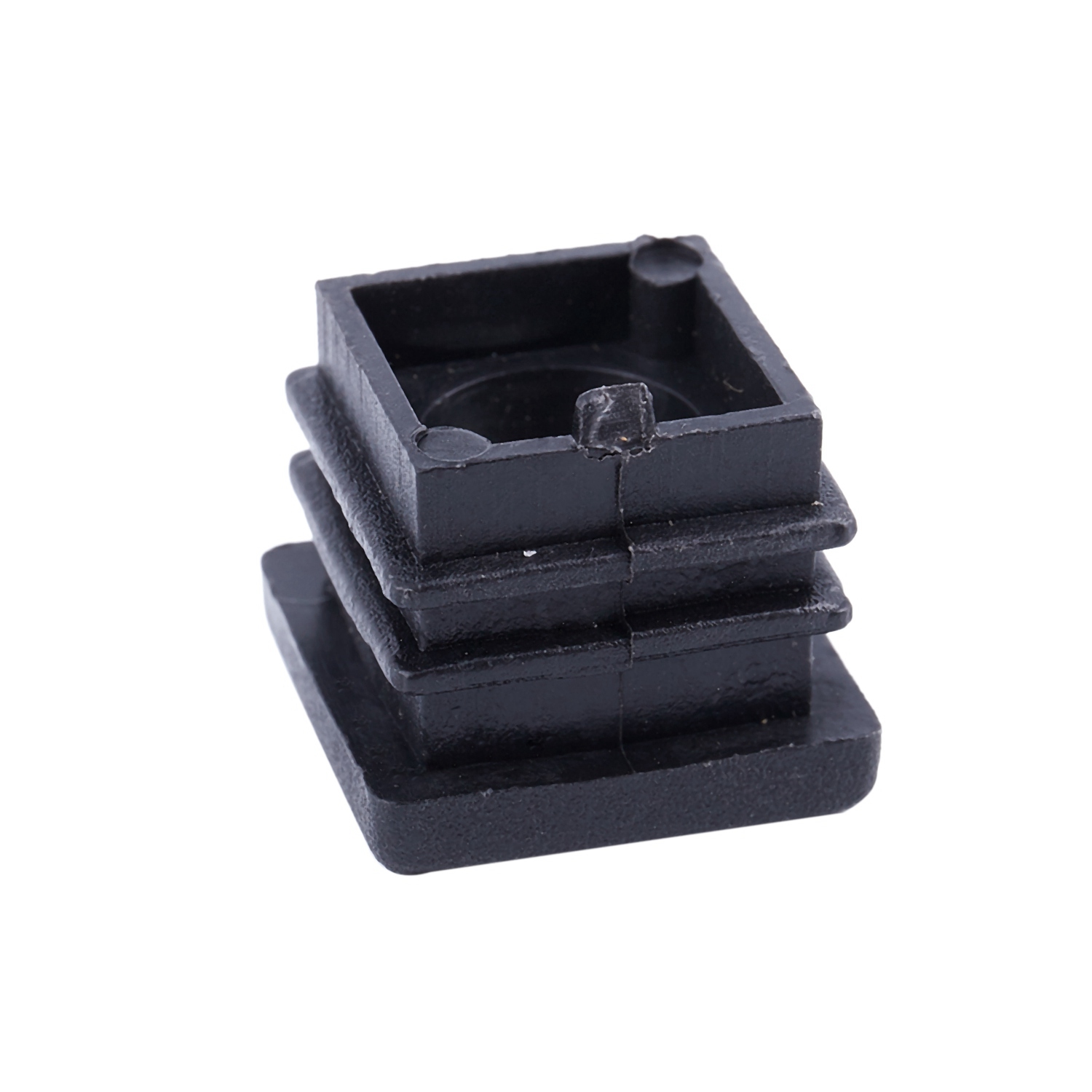 A04I Tapas de extremo de tubo cuadrado Tapones de inserción Rosca M8 20x20 mm 20 piezas Negro