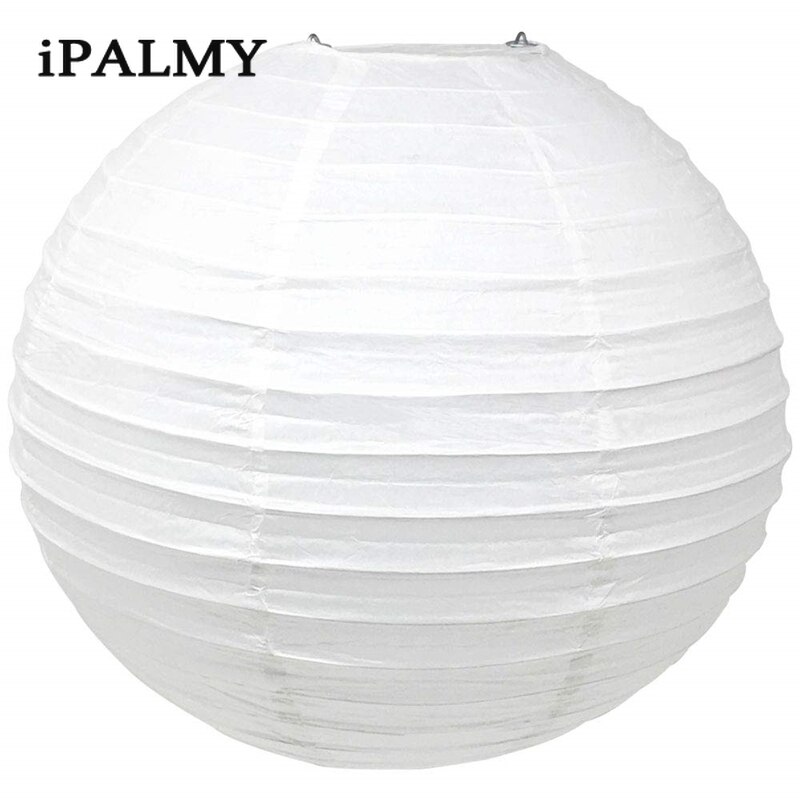 Ipalmay Goud Zwart en Wit Opknoping Ronde Papieren Lantaarns 8-10inch voor Wedding Baby Shower Evenementen Verjaardagsfeestje indoor Outdoor