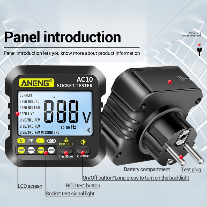 Socket Tester Plug Detector Zero Line Plug Polarit... – Vicedeal