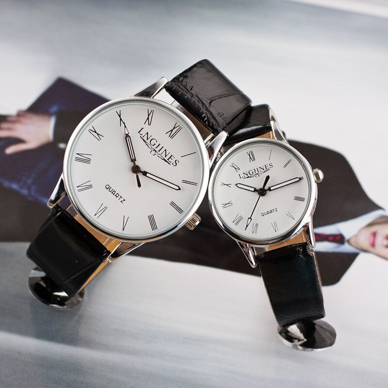 Waterdicht Paar Horloge Lederen Band Minimalistische Mannen Mode Quartz Horloges Mannelijke Klok