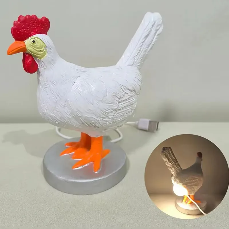Lampă de noapte cu ou de rață, lampă de noapte cu pui, animal simulat, carnaval de paște, ornament de pui, ziua de naștere, decor pentru casă, lampă de noapte de masă
