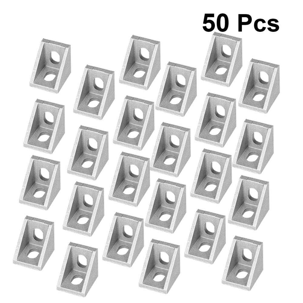 50Pcs Aluminium Hoek Beugel Joint Hoek Hoek Beugel Sluiting Voor T Slot Aluminium Extrusie Profiel