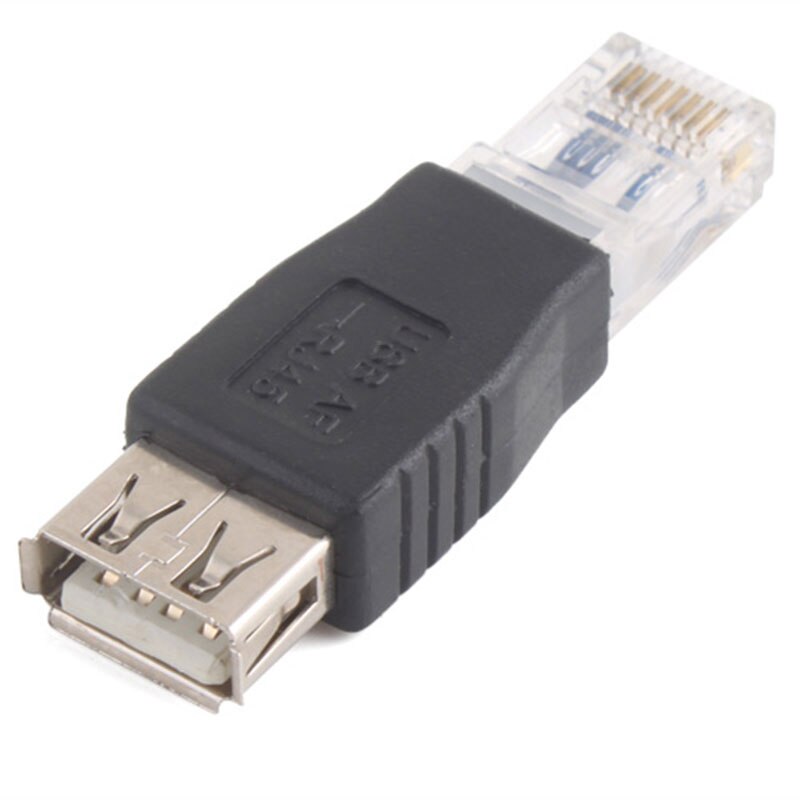 2PCS USB A Female to Ethernet RJ45 Adapter Connector #613