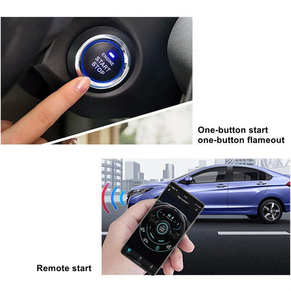 Mobile Phone Remote Control Start Car Autostart Engine One Button Start Stop System Automatic Engine starter Central Locking