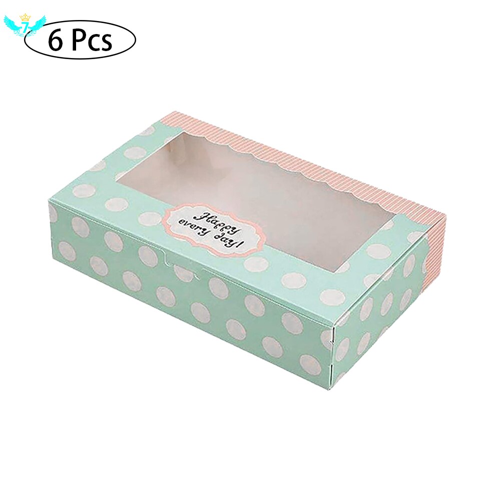 6 Stuks Van Papier Taart Dozen Voor Cupcakes Koekjes Gebak Dozen Bakkerij Container Set