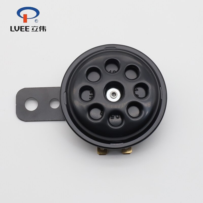 LVEE DL70 serie 6V 12v 48V 60V bocina de motocicleta bocina eléctrica Universal impermeable 12V 105db Moto bicicleta Motor Scooter sonido fuerte: Negro